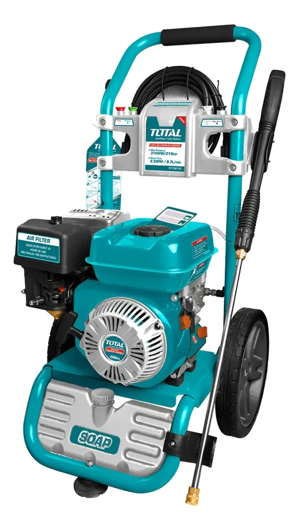 D_NQ_NP_2X_876090-MLA95835582545_102025-F Hidrolavadora 3.6 La Gasolina 3000psi 6hp + Manguera + Lanza Turquesa