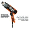 Pistola De Calor 1500 W 2 Niveles De Temperatura Truper