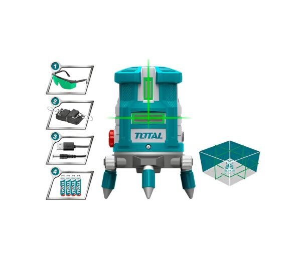 Nivel Láser Autonivelante Luz Verde 30m - 5 Lineas Total